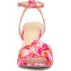 imageJessica Simpson Womens Neveny Heeled SandalPinkOrange Painterly Floral Satin