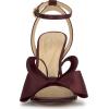 imageJessica Simpson Womens Olivine Bow Satin Ankle StrapDark Cherry Matte Satin