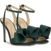 imageJessica Simpson Womens Olivine Bow Satin Ankle StrapDark Pine Matte Satin