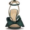 imageJessica Simpson Womens Olivine Bow Satin Ankle StrapDark Pine Matte Satin