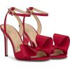 imageJessica Simpson Womens Olivine Bow Satin Ankle StrapRed Muse