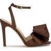 imageJessica Simpson Womens Olivine Bow Satin Ankle StrapToasted Pecan Matte Satin