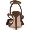 imageJessica Simpson Womens Olivine Bow Satin Ankle StrapToasted Pecan Matte Satin
