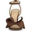 imageJessica Simpson Womens Olivine Bow Satin Ankle StrapToasted Pecan Matte Satin