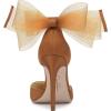 imageJessica Simpson Womens Phindies Satin Bow PumpsGolden Copper Satin