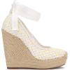 imageJessica Simpson Womens Zexie Espadrille Wedge SandalWhite Floral Mesh