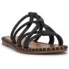 imageJessica Simpson Womens Embellished Faux Leather Slide SandalsBlack