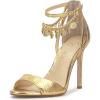 imageJessica Simpson Womens Jetser Heeled SandalGold Metallic Snake