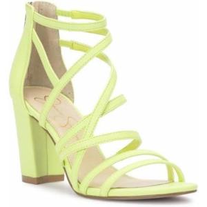 imageJessica Simpson Stassey Womens Caged Faux Leather Back Zip Dress SandalsDaquiri Green