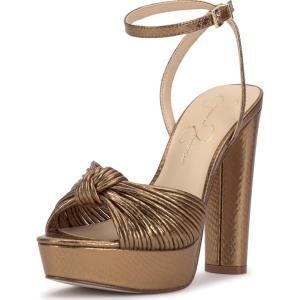 imageJessica Simpson Womens Block Heel Ankle StrapBronze
