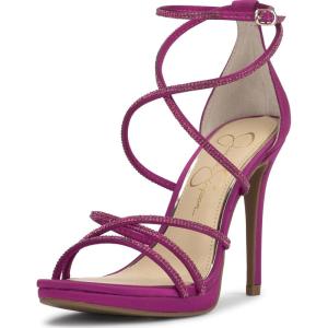 imageJessica Simpson Womens Jaeya Rhinestone Strappy Dress SandalsMulberry