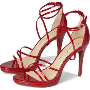 imageJessica Simpson Womens Jaeya Rhinestone Strappy Dress SandalsRed Muse