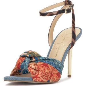 imageJessica Simpson Womens Neveny Heeled SandalMultiNatural Mosaic Patchwork