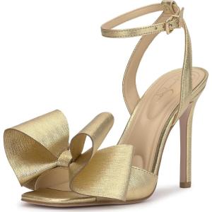 imageJessica Simpson Womens Olivine Bow Satin Ankle StrapGold