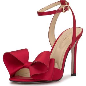 imageJessica Simpson Womens Olivine Bow Satin Ankle StrapRed Muse