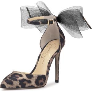 imageJessica Simpson Womens Phindies Satin Bow PumpsSafari Cloudy Leopard