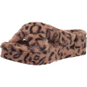 imageJessica Simpson Womens Talulla Faux Fur Slides Flatform SandalsNatural