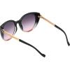 imageJessica Simpson Womens J5012 Retro Cat Eye Sunglasses With Uv400 ProtectionBlack to Rose