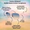 imageJessica Simpson Womens J5596 Classic Metal Aviator Pilot Sunglasses with UV400 ProtectionRose Gold