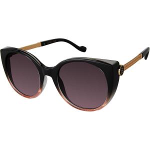 imageJessica Simpson Womens J5012 Retro Cat Eye Sunglasses With Uv400 ProtectionBlack to Rose