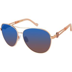 imageJessica Simpson Womens J5596 Classic Metal Aviator Pilot Sunglasses with UV400 ProtectionRose Gold  Nude
