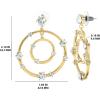 imageJessica Simpson Womens Drop and Hoop Earrings  GoldTone Earrings with Crystal EmbellishmentsGold Orbital Hoops