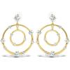 imageJessica Simpson Womens Drop and Hoop Earrings  GoldTone Earrings with Crystal EmbellishmentsGold Orbital Hoops