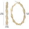 imageJessica Simpson Womens Drop and Hoop Earrings  GoldTone Earrings with Crystal EmbellishmentsGold Spiral Hoops