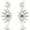 imageJessica Simpson Womens Evil Eye Dangle Earrings  GoldTone Evil Eye Earrings with Pearl and Rhinestones