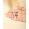 imageJessica Simpson Womens Evil Eye Dangle Earrings  GoldTone Evil Eye Earrings with Pearl and Rhinestones