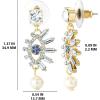 imageJessica Simpson Womens Evil Eye Dangle Earrings  GoldTone Evil Eye Earrings with Pearl and Rhinestones