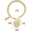 imageJessica Simpson Womens Heart Charm Bracelet  75quot GoldTone Charm Bracelet JewelryHeart