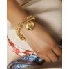 imageJessica Simpson Womens Heart Charm Bracelet  75quot GoldTone Charm Bracelet JewelryPuffy Heart