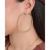 imageJessica Simpson Womens Hoop Earrings  SilverTone or GoldTone Hoop Earrings for WomenClear Crystal