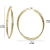 imageJessica Simpson Womens Hoop Earrings  SilverTone or GoldTone Hoop Earrings for WomenGold Faceted Double Hoops