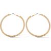 imageJessica Simpson Womens Hoop Earrings  SilverTone or GoldTone Hoop Earrings for WomenGold Flat Omega