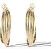 imageJessica Simpson Womens Hoop Earrings  SilverTone or GoldTone Hoop Earrings for WomenGold Twisted Layered Hoops