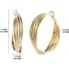 imageJessica Simpson Womens Hoop Earrings  SilverTone or GoldTone Hoop Earrings for WomenGold Twisted Layered Hoops