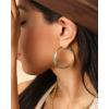 imageJessica Simpson Womens Hoop Earrings  SilverTone or GoldTone Hoop Earrings for WomenGold Twisted Layered Hoops