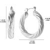 imageJessica Simpson Womens Hoop Earrings  SilverTone or GoldTone Hoop Earrings for WomenSilver Thick Twisted Hoops