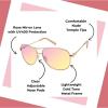 imageJessica Simpson Womens J106 Iconic Metal Aviator Pilot Sunglasses with UV400 ProtectionGold  Rose
