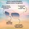 imageJessica Simpson Womens J106 Iconic Metal Aviator Pilot Sunglasses with UV400 ProtectionRose Gold
