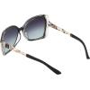 imageJessica Simpson Womens J5234 Oversized Retro Butterfly SunglassesBlack Crystal