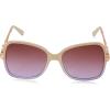 imageJessica Simpson Womens J5234 Oversized Retro Butterfly SunglassesNude to Purple
