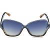 imageJessica Simpson Womens J5393 Timeless and Elegant Vintage Oval SunglassesBlue Tortoise