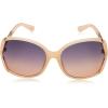 imageJessica Simpson Womens J5393 Timeless and Elegant Vintage Oval SunglassesNude