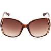 imageJessica Simpson Womens J5393 Timeless and Elegant Vintage Oval SunglassesTortoise