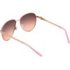 imageJessica Simpson Womens J5702 Elegant Metal Aviator Pilot Sunglasses with UV400 ProtectionRose Gold  Rose