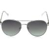imageJessica Simpson Womens J5702 Elegant Metal Aviator Pilot Sunglasses with UV400 ProtectionSilver  White