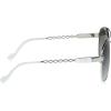 imageJessica Simpson Womens J5702 Elegant Metal Aviator Pilot Sunglasses with UV400 ProtectionSilver  White